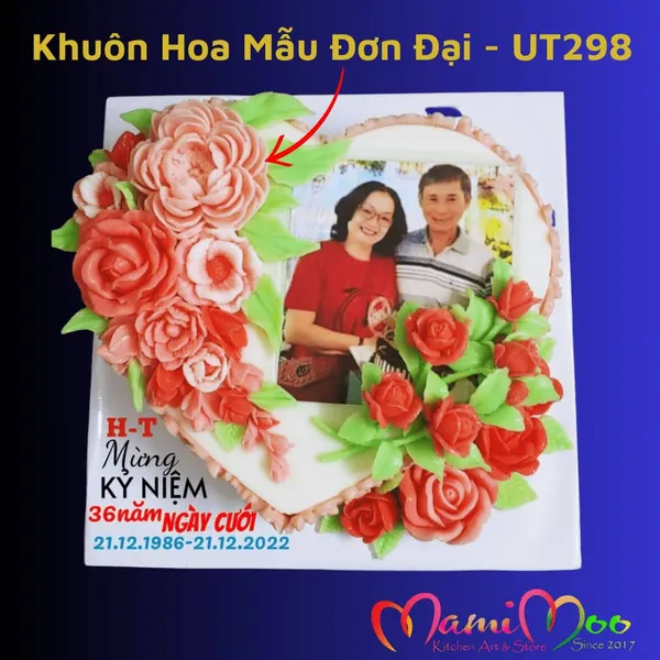 Khuôn Silicon Hoa Mẫu Đơn Đại - UT298
