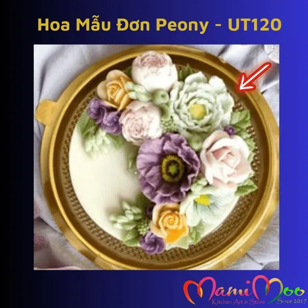 Khuôn Silicon Hoa Mẫu Đơn Hàn Quốc (mẫu cũ) - UT120