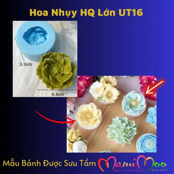 Khuôn Silicon Hoa Nhụy HQ Lớn - UT16