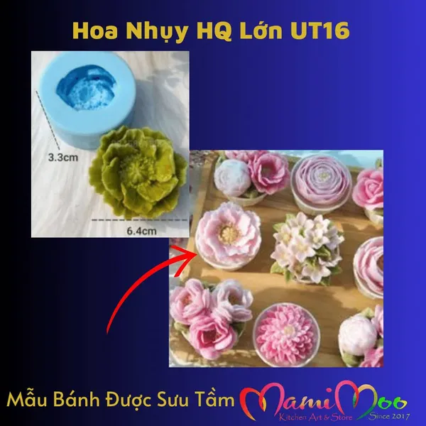 Khuôn Silicon Hoa Nhụy HQ Lớn - UT16