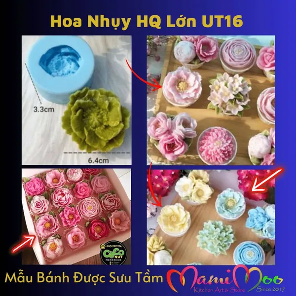 Khuôn Silicon Hoa Nhụy HQ Lớn - UT16