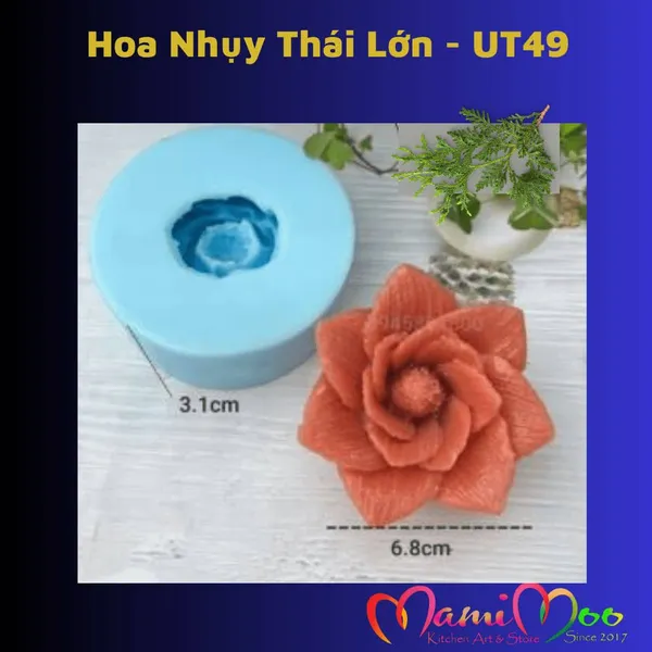 Khuôn Silicon Hoa Nhụy Thái Lớn - UT49
