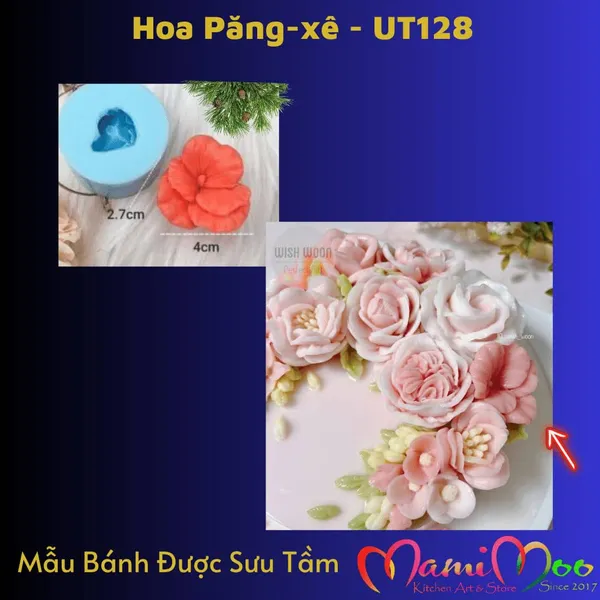 Khuôn silicon hoa Păng-xê - UT128