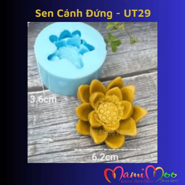 Khuôn Silicon Hoa Sen Cánh Đứng - UT29