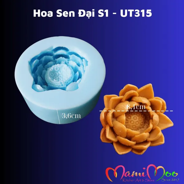 Khuôn Silicon Hoa Sen Đại S1 - UT315