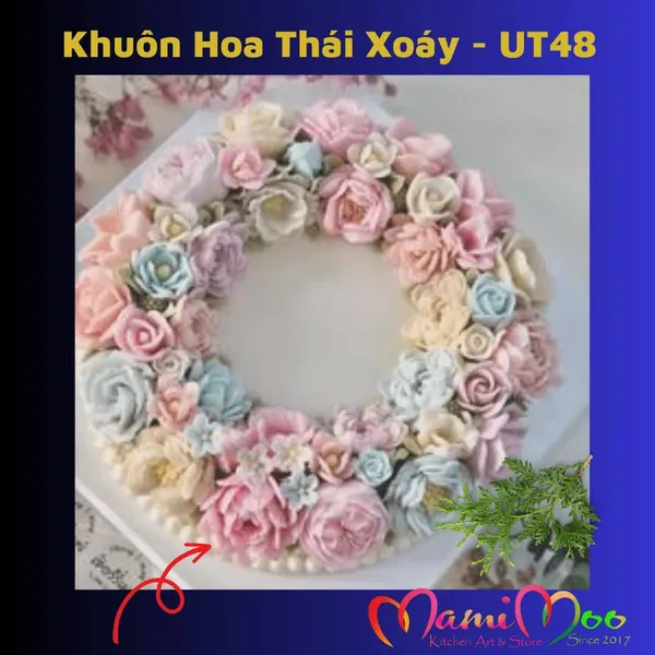 Khuôn Silicon Hoa Thái Xoáy - UT48