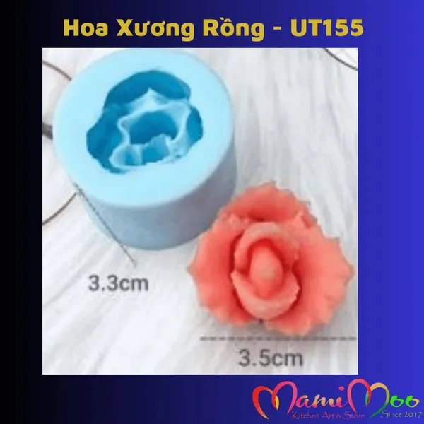 Khuôn Silicon Xương Rồng Hoa - UT155