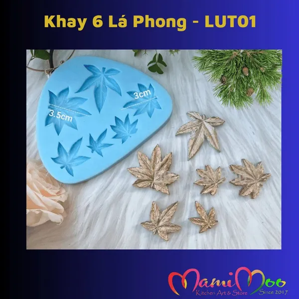 Khuôn silicon vỉ lá phong - LUT01