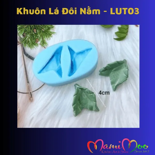 Khuôn Silicon Vỉ Lá Đôi Nằm - LUT03