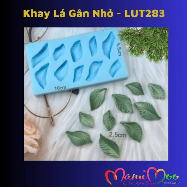 Khuôn Silicon Khay Lá Gân Nhỏ - LUT283