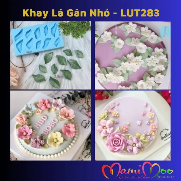 Khuôn Silicon Khay Lá Gân Nhỏ - LUT283