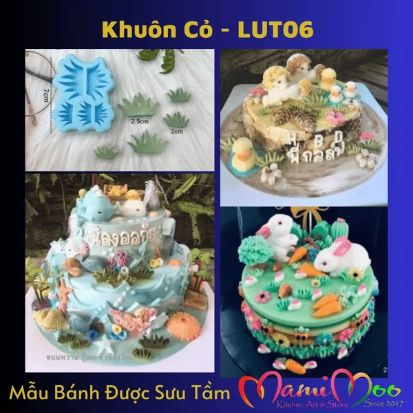 Khuôn silicon bụi cỏ đứng - LUT06
