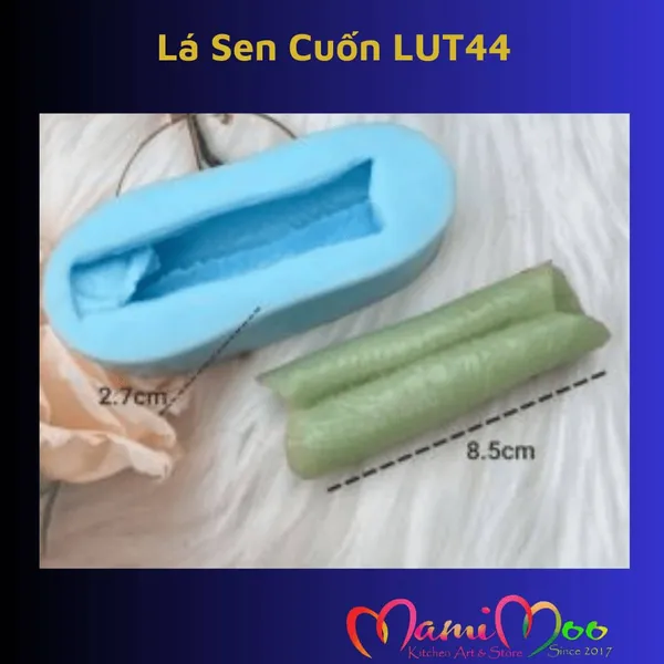 Khuôn Silicon Lá Sen Cuốn - LUT44