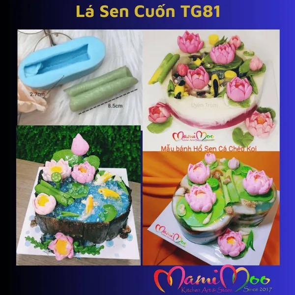 Khuôn Silicon Lá Sen Cuốn - LUT44
