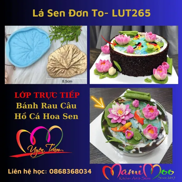 Khuôn Silicon Lá Sen Đơn To - LUT265