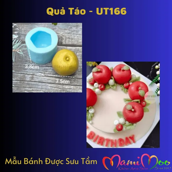 Khuôn Silicon Quả Táo - UT166