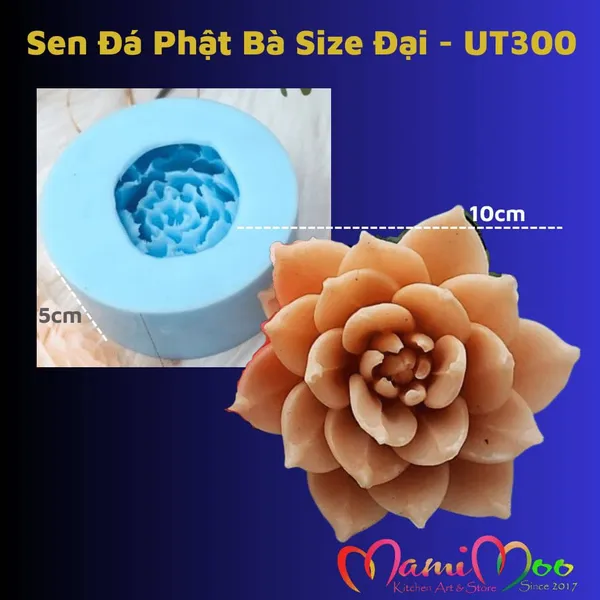Khuôn Silicon Sen Đá Phật Bà Size Đại - UT300