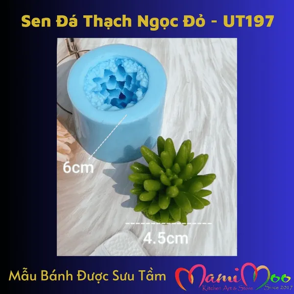 Khuôn Silicon Sen Đá Thạch Ngọc Đỏ - UT197