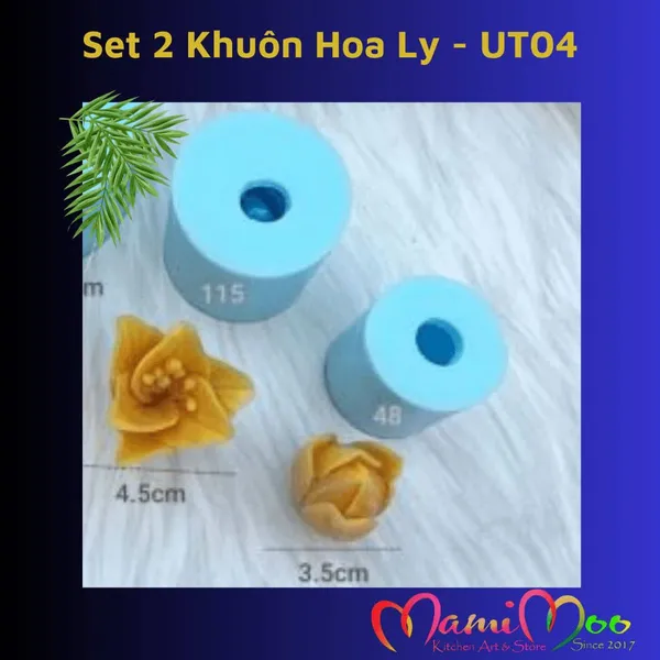 Set 2 Khuôn Silicon Hoa Ly - UT04