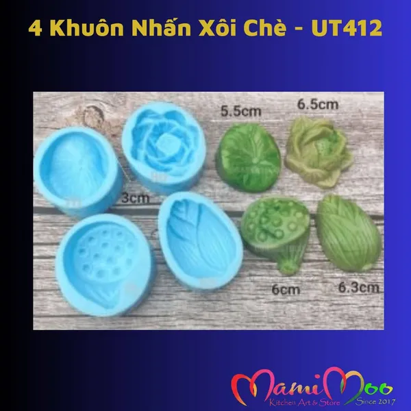 Khuôn Silicon 4 Khuôn Nhấn Xôi Chè - UT412