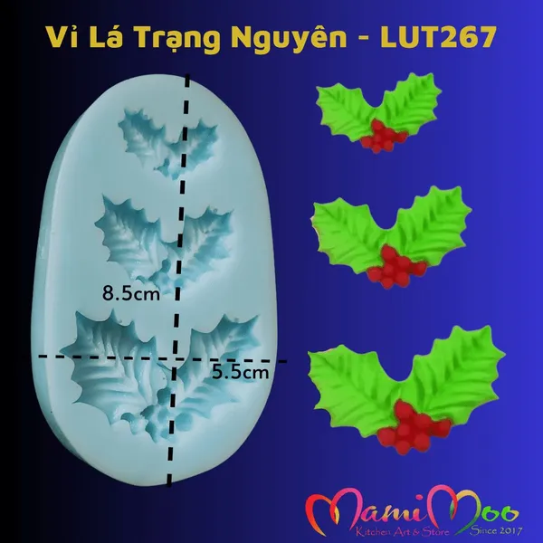 Khuôn Silicon Vỉ Lá Trạng Nguyên - LUT267