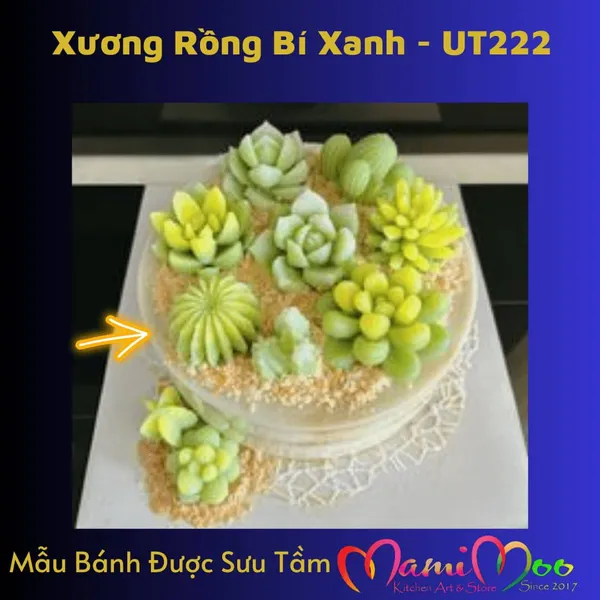 Khuôn Silicon Xương Rồng Bí Xanh - UT222