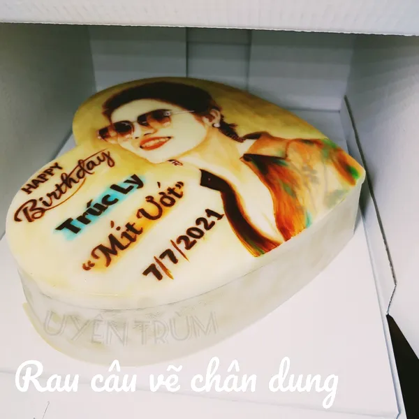 Bánh Rau Câu Vẽ Chân Dung THEO YÊU CẦU size 24cm