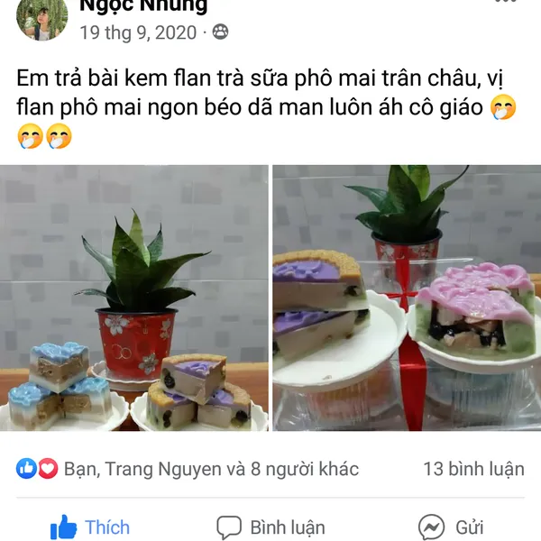 Lớp Rau Câu Trung Thu Nhân Kem Trà Sữa Trân Châu