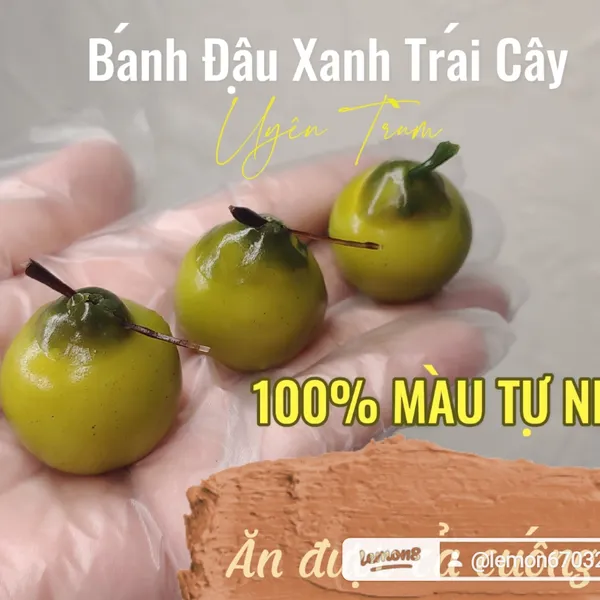Lớp Bánh Rau Câu Trái Cây Đậu Xanh Màu Tự Nhiên