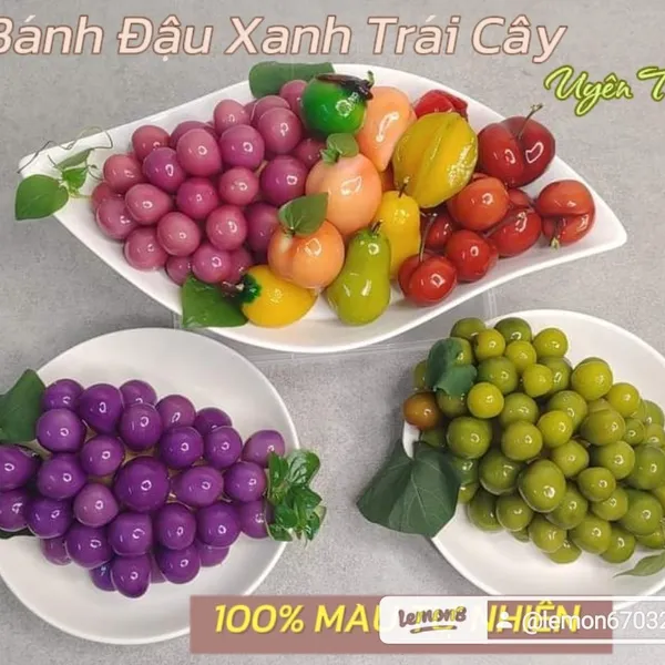 Lớp Bánh Rau Câu Trái Cây Đậu Xanh Màu Tự Nhiên