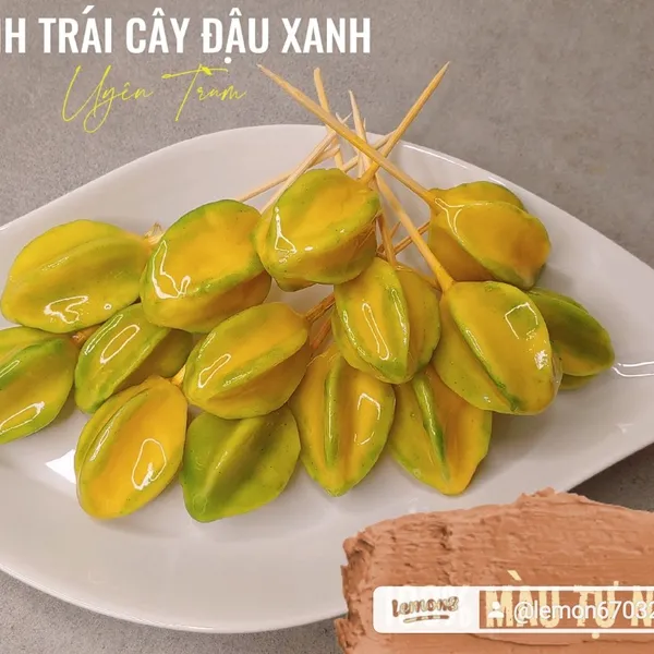 Lớp Bánh Rau Câu Trái Cây Đậu Xanh Màu Tự Nhiên