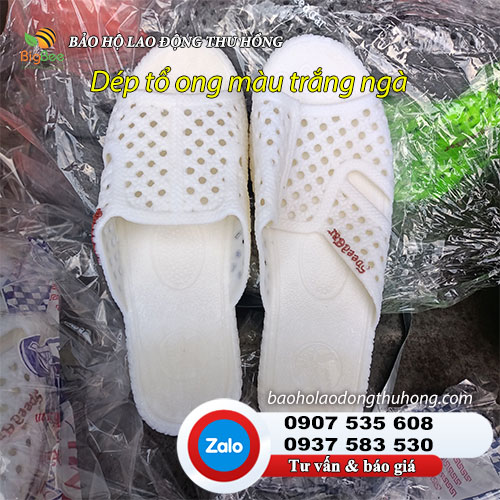 Dép tổ ong mảu trắng ngà 01 Dép tổ ong mảu trắng ngà 01