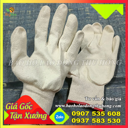 Bao tay len bảo hộ phủ bàn màu trắng Bao tay len bảo hộ phủ bàn màu trắng