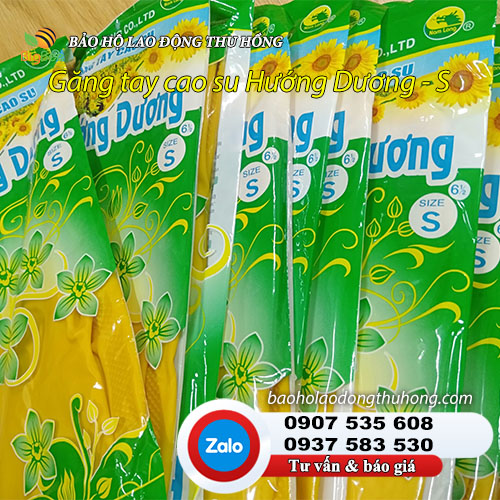 Găng tay cao su hướng dương size S 6 1/2 Găng tay cao su hướng dương size S 1