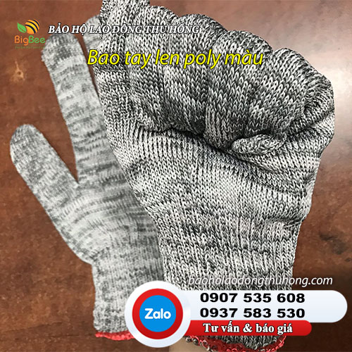 Bao tay len sợi poly màu 02 Bao tay len sợi poly màu 02