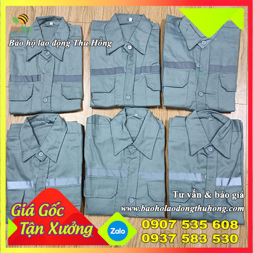 Áo bảo hộ công nhân giá rẻ vải dày đẹp Áo bảo hộ công nhân giá rẻ vải dày đẹp