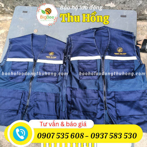 Áo bảo hộ gile có túi in logo cho kỹ sư Áo bảo hộ gile có túi in logo cho kỹ sư