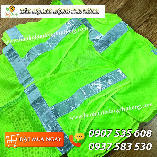 Áo bảo hộ phản quang lưới mỏng nhẹ, thoáng mát Áo bảo hộ phản quang lưới mỏng nhẹ, thoáng mát