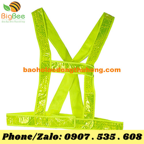 áo dây nhựa phản quang cho công nhân môi trường màu xanh