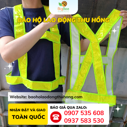 Áo dây phản quang nhựa gọn nhẹ, dễ mặc Áo dây phản quang nhựa gọn nhẹ, dễ mặc