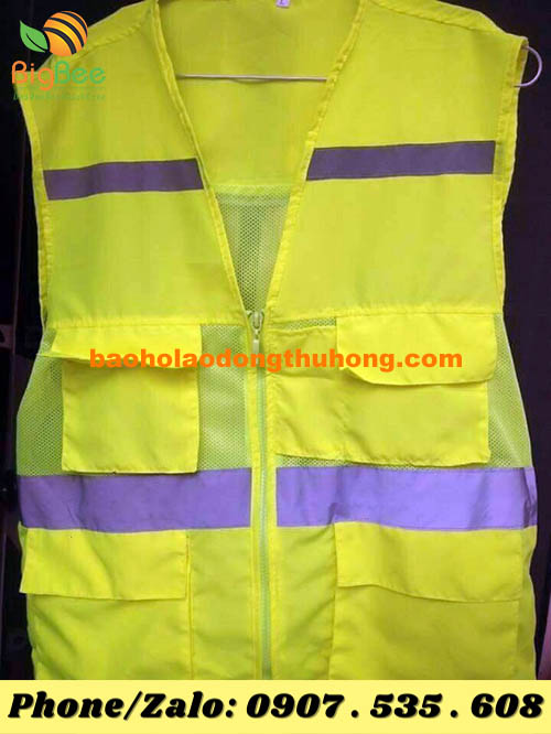 áo gile phản quang màu xanh chuối