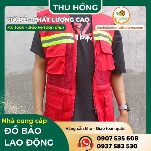 Áo gile túi hộp chất liệu kaki bền đẹp Áo gile túi hộp chất liệu kaki bền đẹp