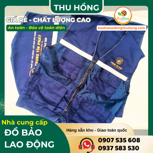 Áo gile túi hộp phản quang Áo gile túi hộp phản quang