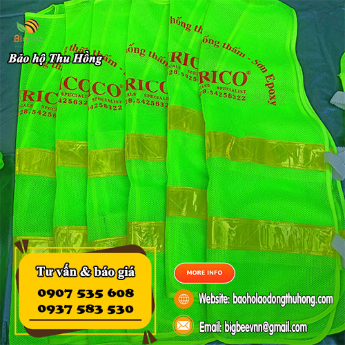 Áo lưới bảo hộ công nhân in logo đặc trưng của doanh nghiệp Áo lưới bảo hộ công nhân in logo đặc trưng của doanh nghiệp