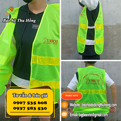 Áo lưới bảo hộ thun sườn cho công nhân có in logo Áo lưới bảo hộ thun sườn cho công nhân có in logo