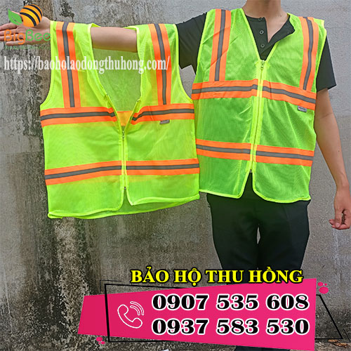 Áo lưới công trình phản quang 3M có dây kéo