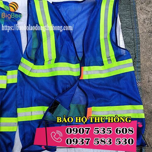 áo lưới phản quang 2 vạch ngang cho công nhân công trình