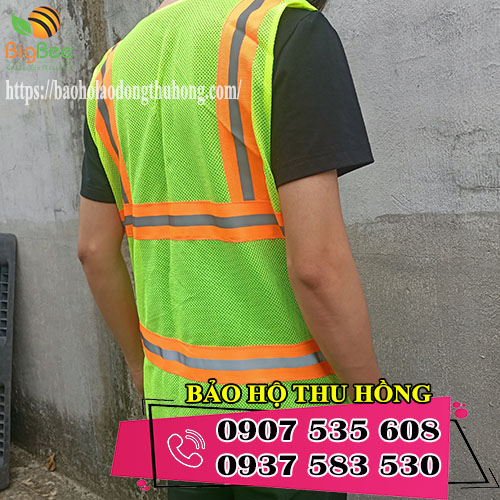 áo lưới phản quang 3M khóa kéo freesize