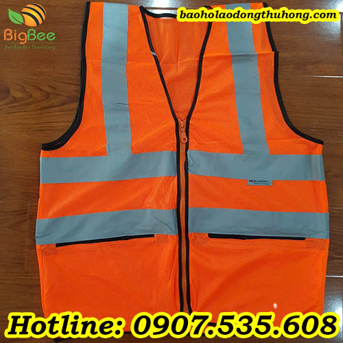 áo lưới phản quang 3M màu cam