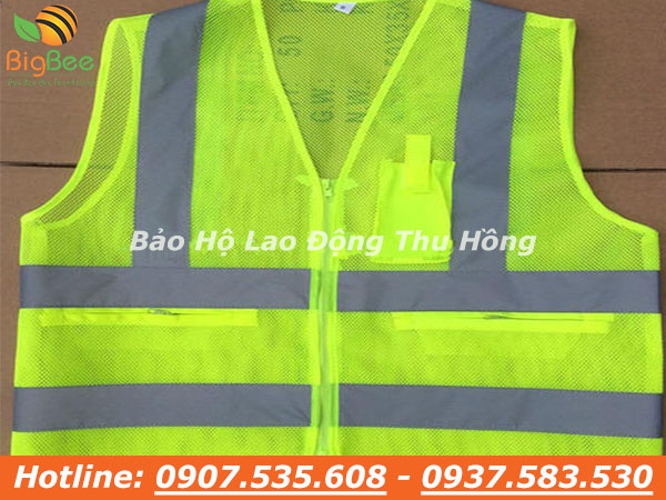 Áo lưới phản quang bảo hộ lao động màu xanh chuối